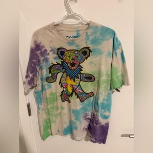 Trippy Grateful Dead Tie-Dye Bear T-Shirt